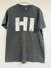 Vintage Quicksilver Hawaii T-Shirt Black M 100% Cotton Board