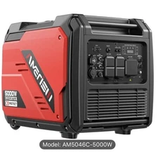 5000W Quiet Portable Inverter Generator, Gas Powered—EPA Approved 