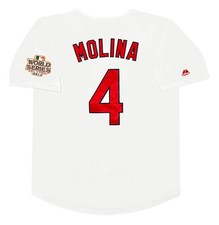 Yadier Molina St. Louis Cardinals 2011 World Series Home Men's White Jersey