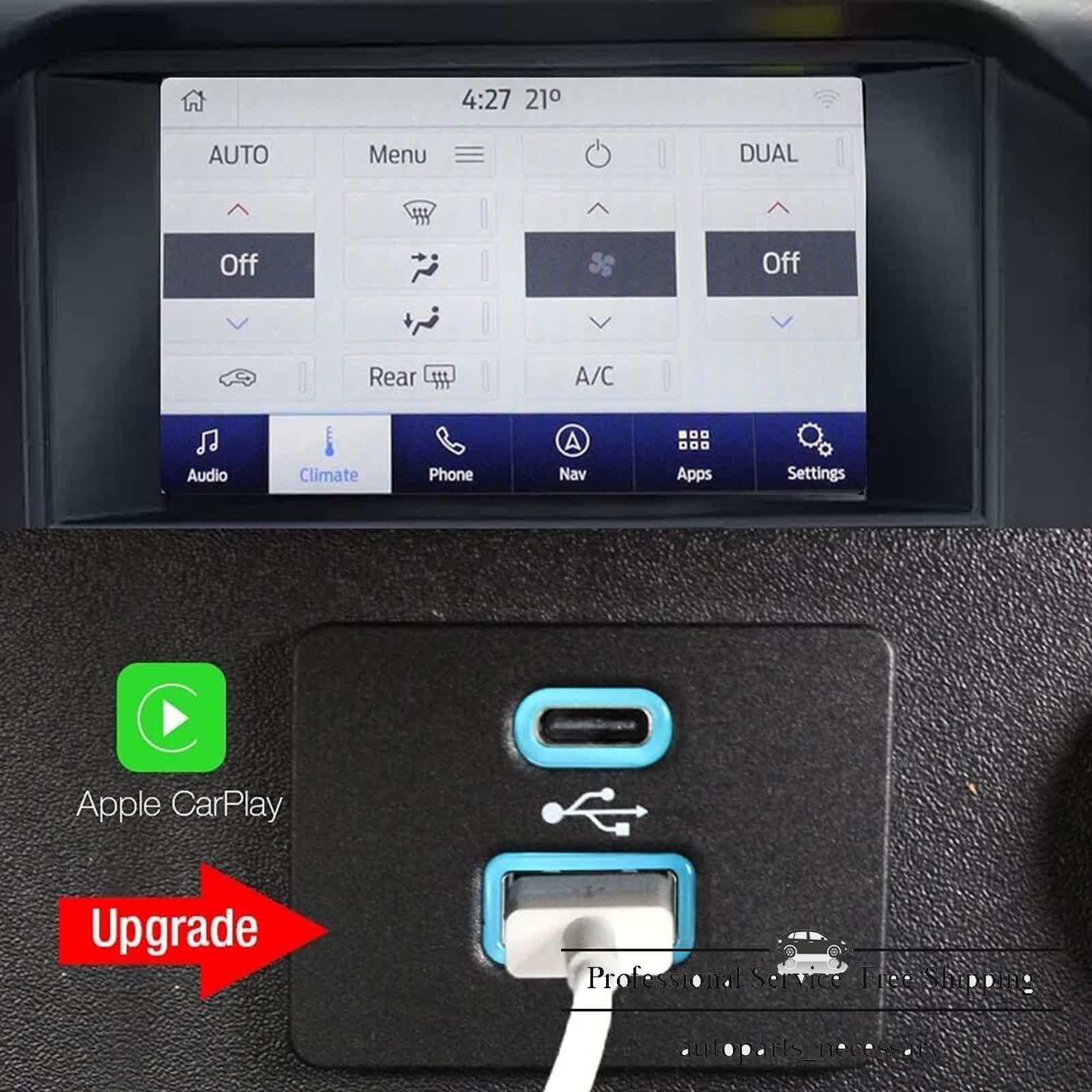 USB Media Hub Type A & C Charge Port Sync 3.4 Upgrade Fits Ford Bronco 2021-2025