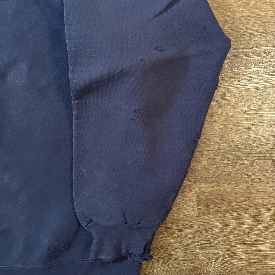 Sudadera De Colección Años 90 Adidas Essentials Logo Bordado Cuello Redondo Talla XL Hecha en EE. UU. Foto 4 de 4