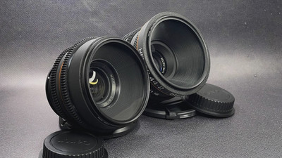 Mir 1b 37mm f2.8. Helios 44 58mm f2 Rehouse Cine mod lens Canon EF mount lens