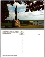 Massasoit Statue Plymouth Massachusetts Postcard