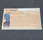 Vintage GI Joe 1982 Cobra Commander Mail Away Uncut File Card Original Scarce