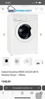Indesit IWDC 65125 UK N freestanding washer dryer.