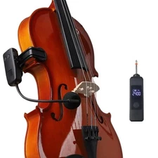 Professional Wireless Violin Microphone, Violin Pickup Clip-on Instrument Mic...