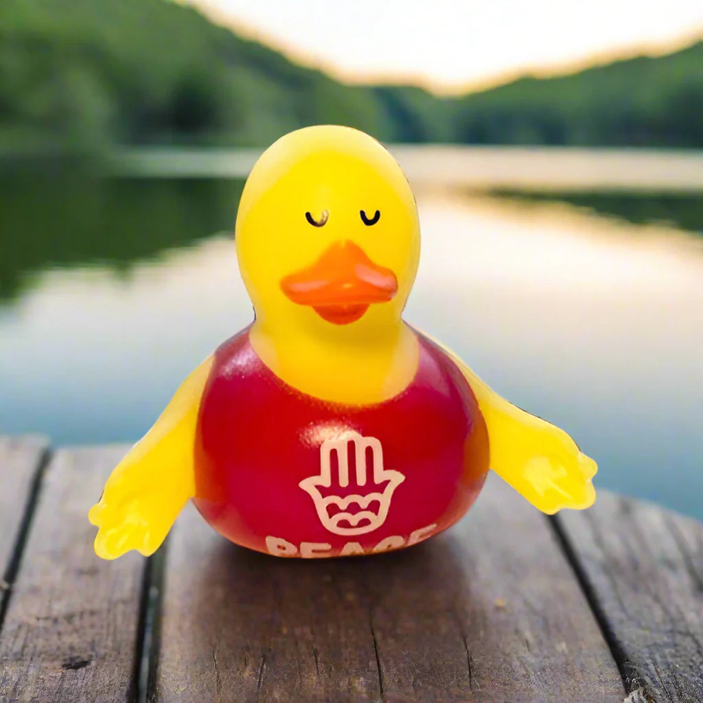 Zen Yoga Rubber Duck for Stress Relief and Relaxation