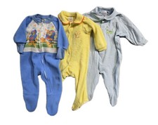 Vintage Baby Boys Sleeper 3-6 Months Lot Of 3 Multicolor