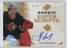 2021-22 SPx Rookie Superscripts Gold 10/49 Filip Gustavsson #RSS-FG Auto 0lb7