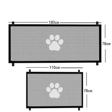 Portable Dog Safety Gate Foldable Mesh Barrier for Small Medium Large Pets Home