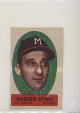 1963 Topps Peel-Offs Warren Spahn (Peeling Directions) HOF 4ns