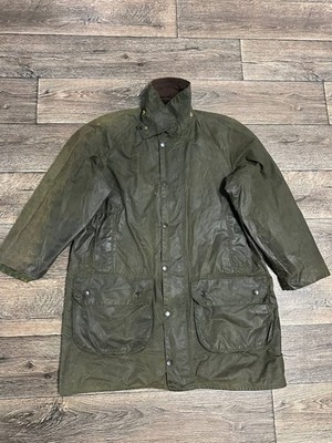 Barbour Wax Jacket Mens Green Game Fair C40/102cm Vintage 80s A123