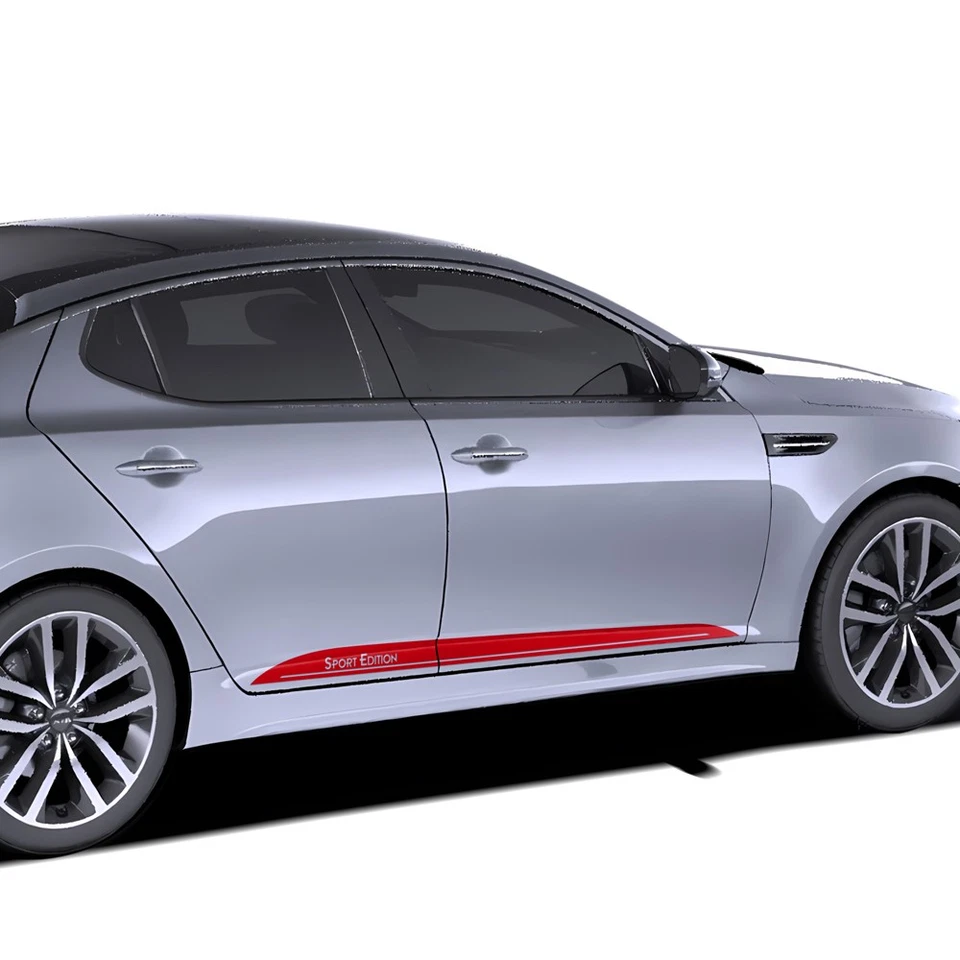 2 X Kit de rayas laterales de carreras para puerta de coche edición deportiva para Kia Optima 2010-presente  Foto 4 de 4