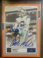 2020 Panini Donruss Signature  Brett Maher RARE Auto #SM-BRM Auto 11yv