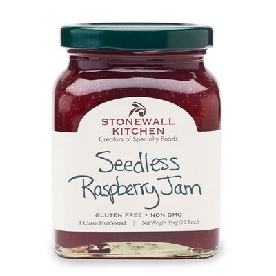 Stonewall Kitchen, non GMO, Seedless Raspberry Jam, 12.5 oz. Jar....