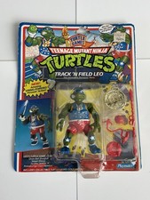 1992 Playmates TMNT TRACK 'N FIELD LEO with Gold Medal - Not Mint - SEALED