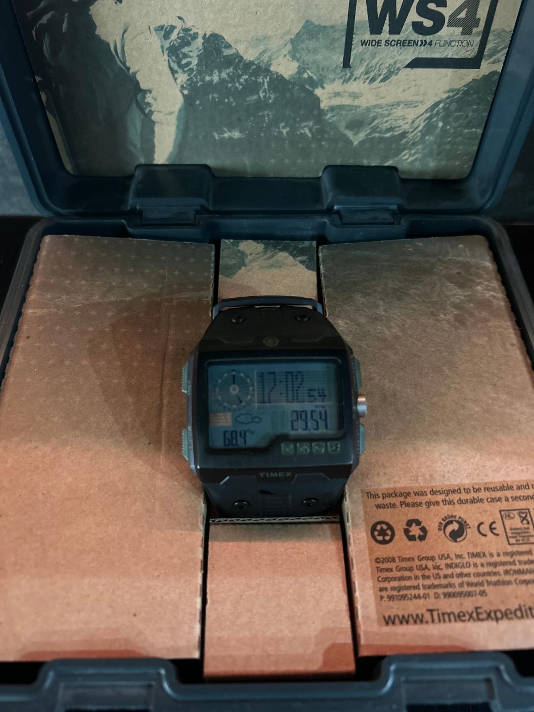 Montre Timex Expédition WS4 noire multifonction grand écran pour homme