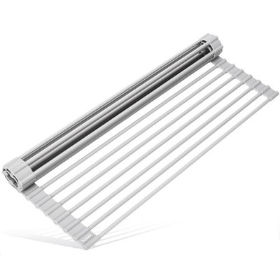Surpahs Roll-Up Dish Drying Rack, Warm Gray, 17.5'' x 13.1'', x 13.1'' 