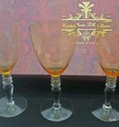 Cristalleria Fratelli Fumo Wine Glasses Set (4) Amber Made In Italy — photo 2