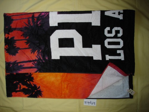 NWT Victoria's Secret Pink Palm Los Angeles Destination Huge Beach Towel 41"x70" - Picture 8 of 8