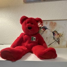Ty Beanie Buddies Osito Red Bear Plush Mexican Flag,1999 edition