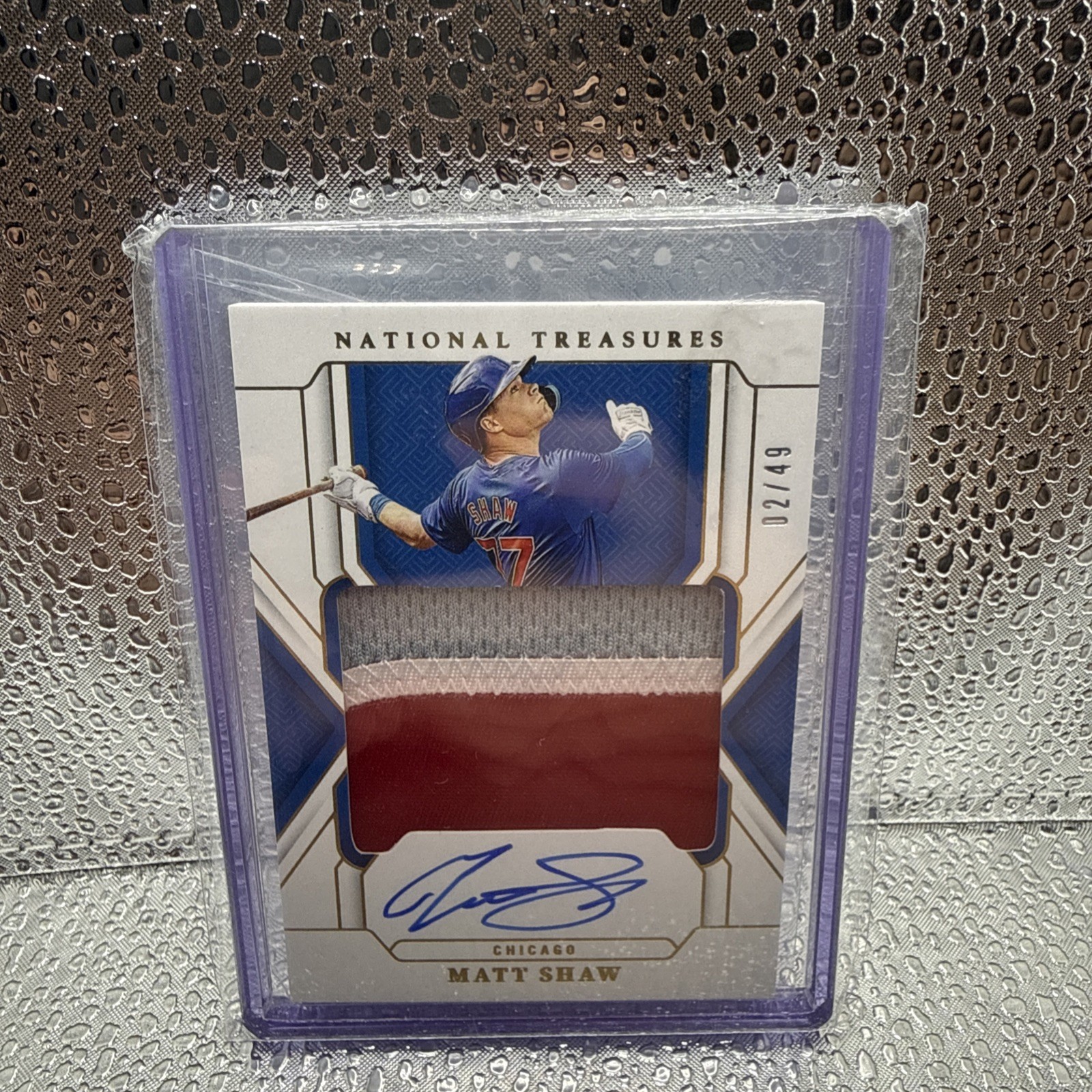 2025 Panini National Treasures Matt Shaw Cubs Patch Auto Rookie /99