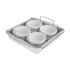 Chicago Metallic Professional 6-Piece Creme Brulee Set with 4 Porcelain Ramek...
