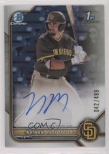 2022 Bowman Draft Chrome Pick Refractor /499 Nathan Martorella #CDA-NM Auto 05ns