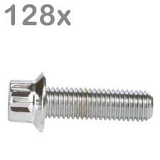 128 wheel bolts M7x24 steel chrome-plated for BBS Rial Schmidt O.Z. Dynatech Ca