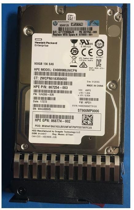 Hewlett Packard Enterprise 873033-001-RFB HDD 900GB 12G 15K SFF SAS