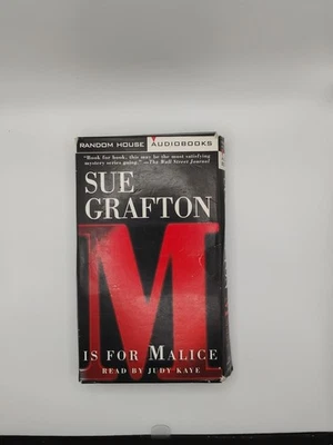 Sue Grafton M For Malice Audio Book Cassettes Read By Judy Kaye - Image 1 of 4