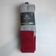 Alpine Design 2 Pr. Men's Thermal Boot Socks Sz L 8-12 Calf Cut Heavy Weight