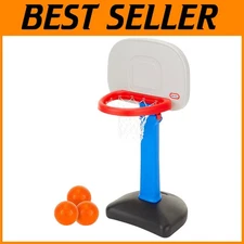 Adjustable Kids Basketball Hoop with Easy Score, 3 Junior Balls, Indoor/Outdoor
