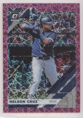 2019 Panini Donruss Optic Pink Velocity Prizm 192/199 Nelson Cruz #130 7qg