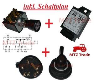 Blinkerschalter Warnblinkschalter Blinkrelais Traktor Schlepper Bagger Oldtimer Ebay
