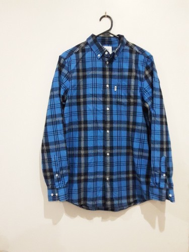 Wesc Label Shirt Mens Size Small Blue Flannelette Shirt Long Sleeve Never Worn - Picture 4 of 12