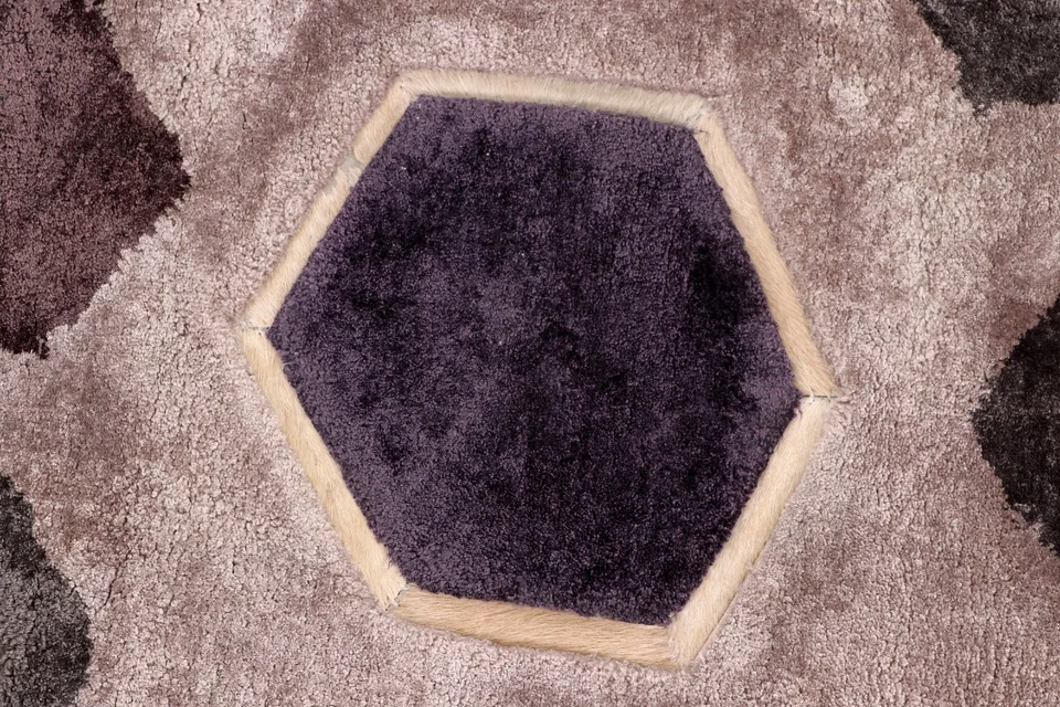Tapis Oriental Designer 170X240 CM En Viscose Tissé À La Main Sur Tapis En Cuir - Photo 2/4