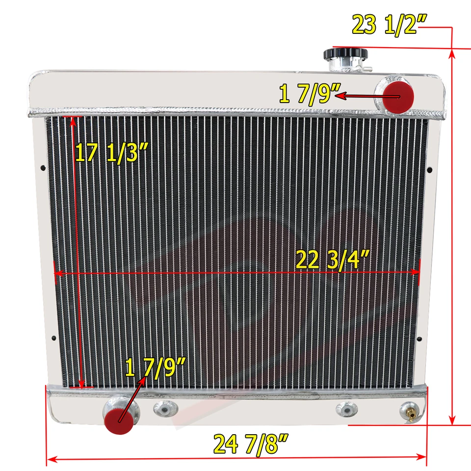 4 Row Radiator For 1960-64 Buick Skylark LeSabre Electra Wildcat Special V8 V6 - Изображение 2 из 4