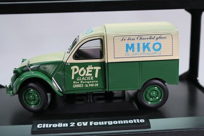 Norev 1/18 Citroën 2CV Fourgonnette Miko – Glacier Poët, Verte Et Crème
