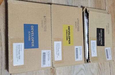 OEM Xerox Phaser 7500 Developer Set Black Cyan Yellow 3 Pack