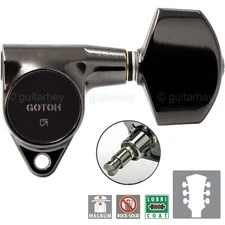 NEW Gotoh SG301-01 MG Magnum LOCKING Keys Tuners LARGE Buttons 3X3 - COSMO BLACK