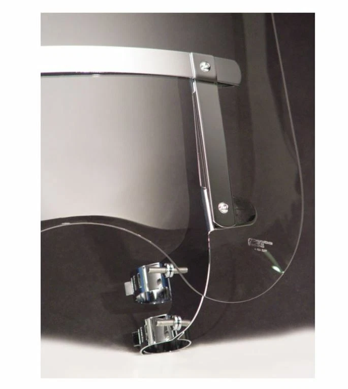 Parabrezza Moto Custom Harley Universale Honda Guzzi Yamaha Kawasaki Dakota Bmw - Immagine 3 di 4