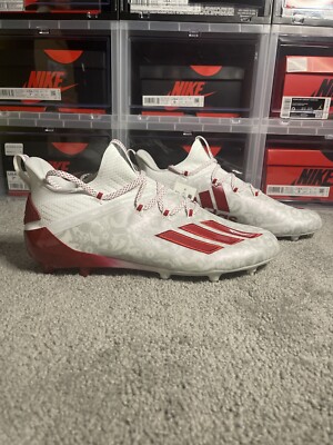 Adidas Adizero New Reign Young King Football Cleats  Floral Red FU6708 Size 10.5