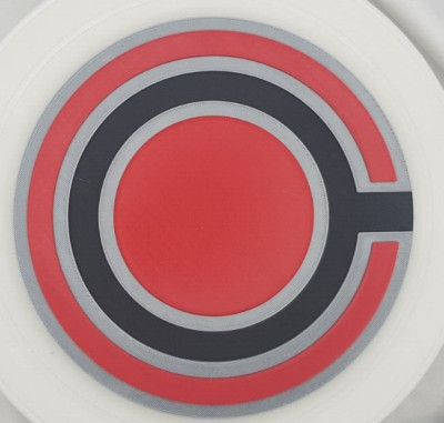 Cyborg symbol - DC Comics wall plaque. 150mm diameter. 3D printed