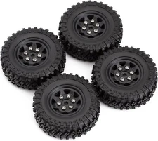 RC Micro1.0inch Beadlock Rims Tires 4pcs Set for1/24 RCCrawler Axial SCX24 90081