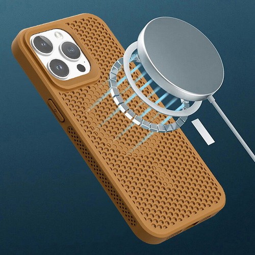 For iPhone 15 14 13 Pro Max 12 11 Heat Radiation Case Shockproof Plain PC Cover - Picture 3 of 25
