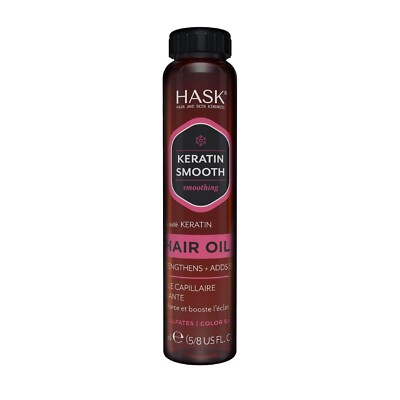 HASK Keratin Glättendes Glanzöl Fläschchen für alle Haartypen, farbsicher, gluten-fr