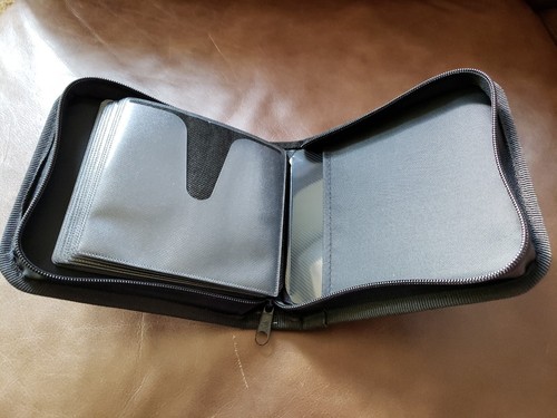 Black 24 CD/DVD Nylon Zippered Wallet Similar to the Original Case Logic Brand - Picture 3 of 10