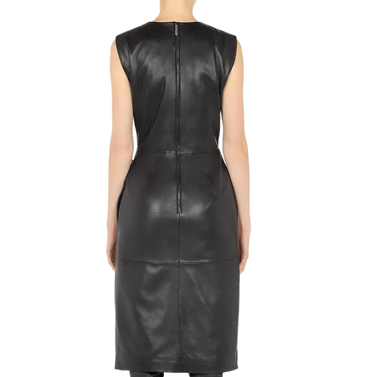 Alberta Ferretti кожаный чехол платье Рекомендуемая розничная цена производителя $2040 размер 40/US6 # 1B 2272 новый - Изображение 2 из 4