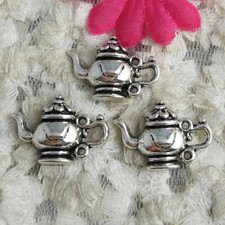 Free Ship 50 Pcs Antique Silver Teapot Charms 22X15MM H-2624